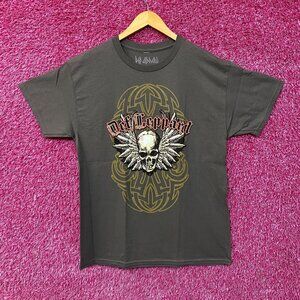 Def Leppard Winged Skull Graphic Rock Band T-shirt Large
